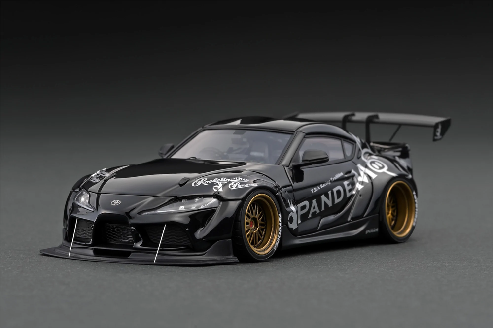 1:43 PANDEM Supra (A90) Black Metallic Resin Model — HyperNight